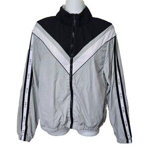 Victoria’s Secret PINK Windbreaker Jacket Womens XS Full Zip Pockets Spellout
